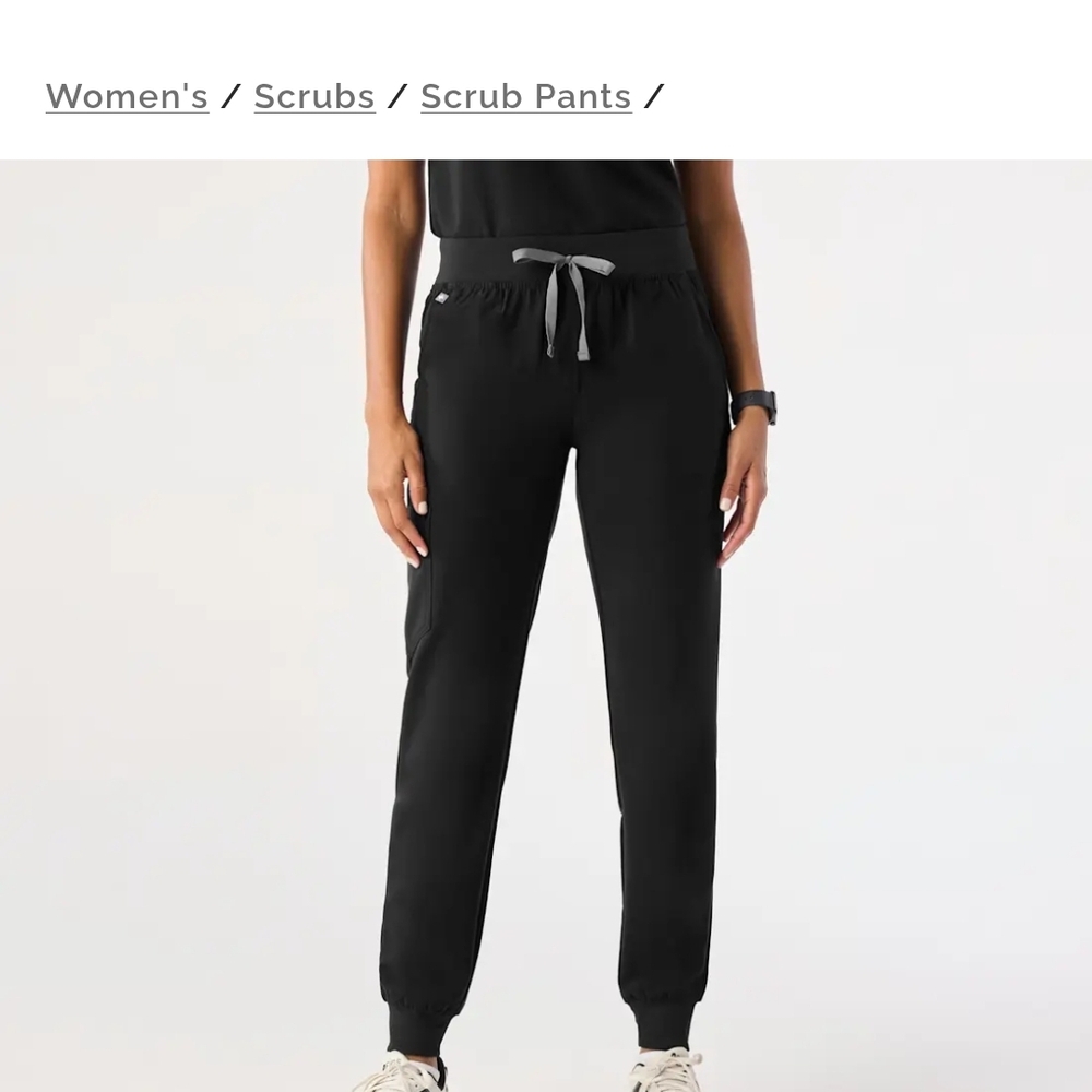 Black Jogger Scrub Pants